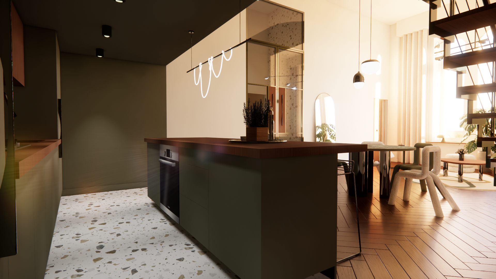 Appartement Monochrome — appartement réhabilitation maison de ville, vue 11
